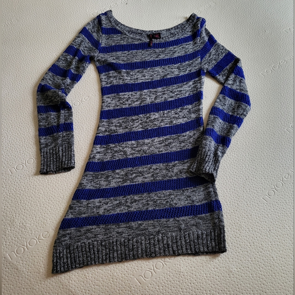 Asymmetrical Hem Ribbed Tunic S